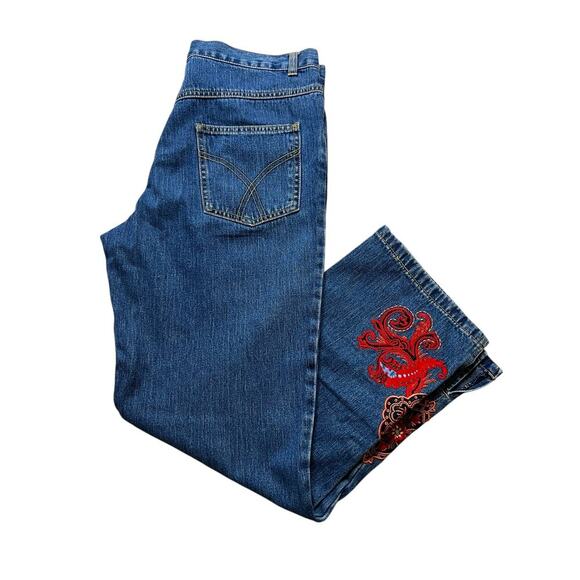 Carol Anderson Collection Embroidered Jeans Women Size 4 casual boho western VTG - Picture 13 of 14